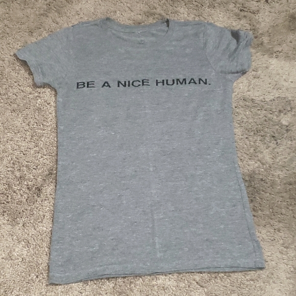 Sub_Urban Riot Tops - 💛PART OF SALE 5 ITEMS $20💛Be a Nice Human Stretchy Soft Gray & Black Tee